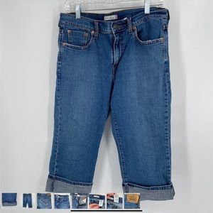 Levis stretch denim cuffed 515